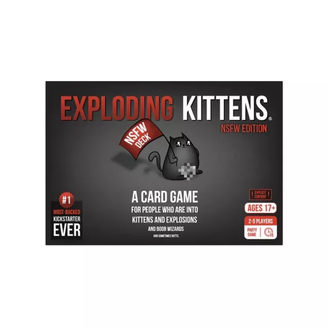 Exploding Kittens NSFW Edition 2-5 Player Card Game New Sealed #1 Kickstarter