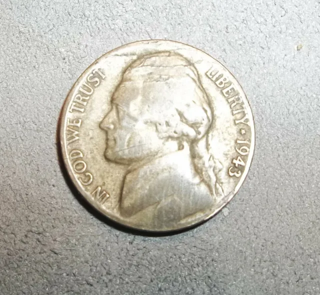 D603~ 1943 P Jefferson Nickel ~ From My Childhood Collection~