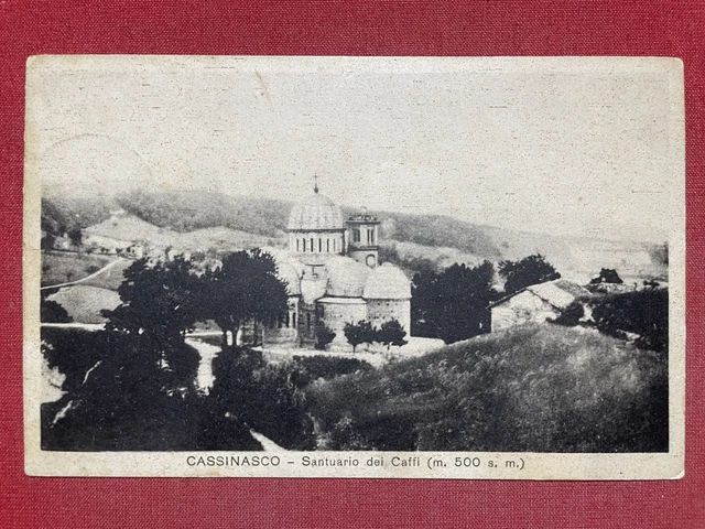 Cartolina - Cassinasco ( Asti ) - Santuario dei Caffi - 1936