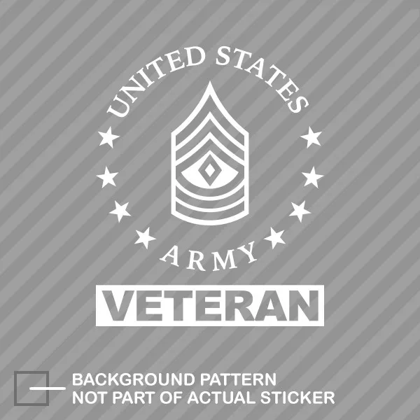 E-8 First Sergeant Veteran US Army Rank Sticker Die Cut Decal 1SG OR-8 E8