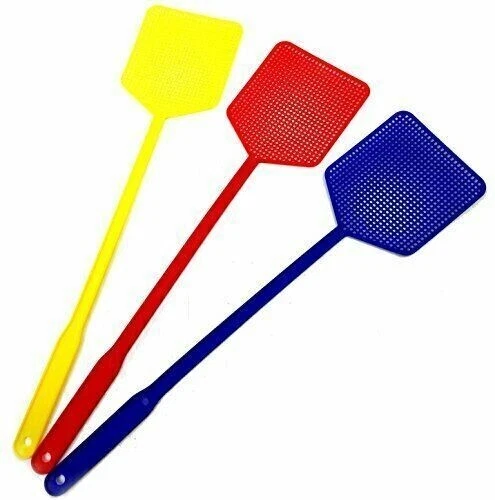 Large Pack of 3 Fly Swat Swatter - Flies Insect Mosquito Wasp Pest Bug Killer