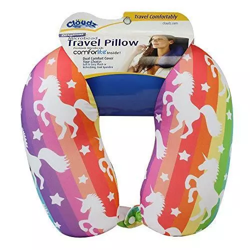 Cloudz Patterned Microbead Travel Neck Pillows - Unicorn