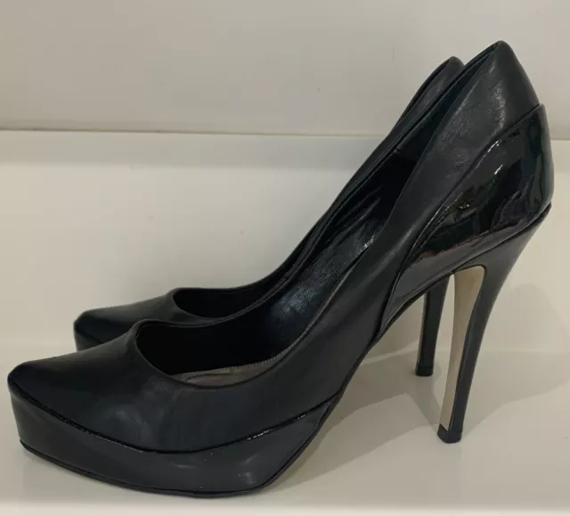 CARVELA BLACK PATENT Leather & Patent platform Shoes Size EU39 UK 6 £19 ...