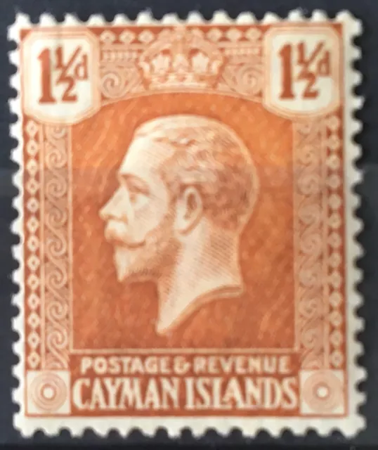 1921-26 - Cayman Islands - 1 1/2d Orange Brown - Mounted Mint - SG72