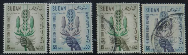 Sudan 1963 2 stamps SG 226/7 2 Mint unhinged & Used