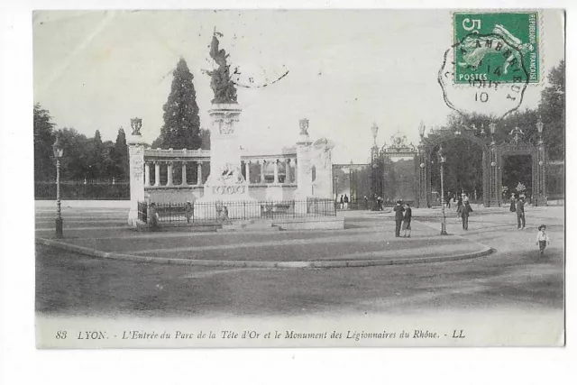 69  Lyon  Entree Du Parc De La Tete D Or Et Monument Des Legionnaires Du Rhone