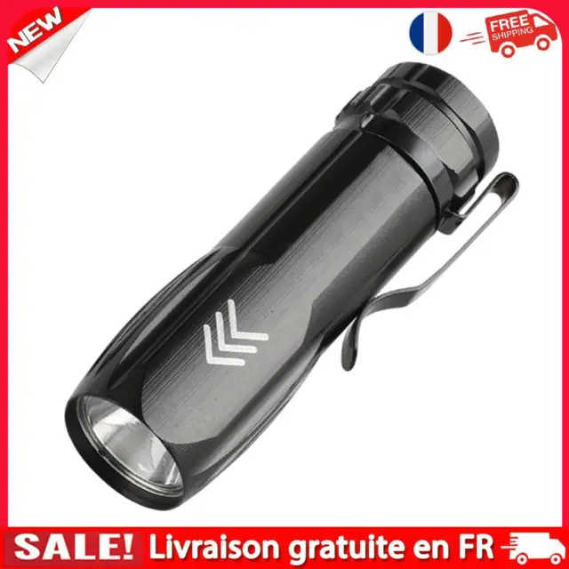 Strong LED Flashlight Aluminum Alloy Mini Portable Pen Clip Light Pocket Torch