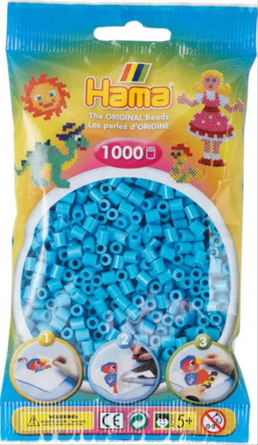 Hama® Bügelperlen Midi - Azur Blau 1000 Perlen