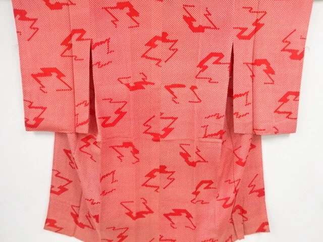 37890# Japanese Kimono / Antique Juban / Abstract Matsukawabishi