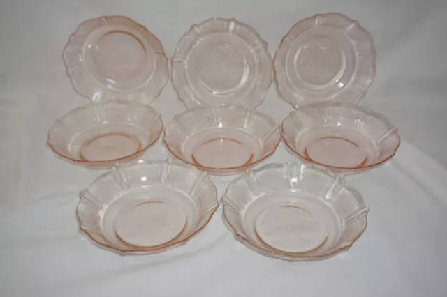 MacBeth Evans American Sweetheart Pink (6) Cereal Bowls, 6"