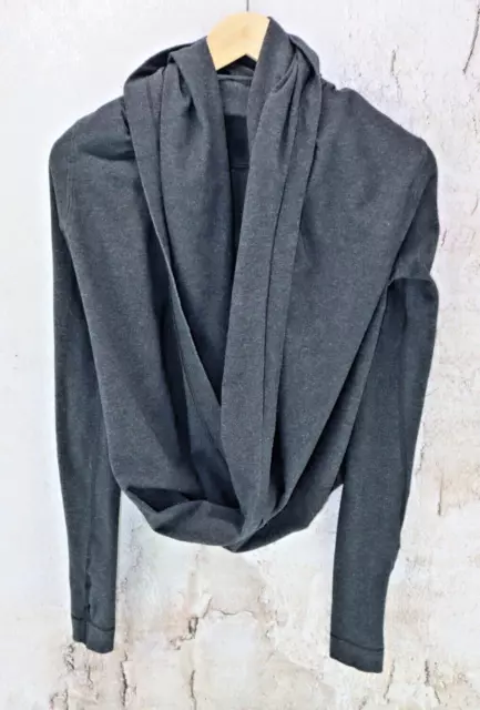 Lululemon Sweater Womens 4 Gray Iconic Wrap Athleisure Hoody Pullover Hoodie