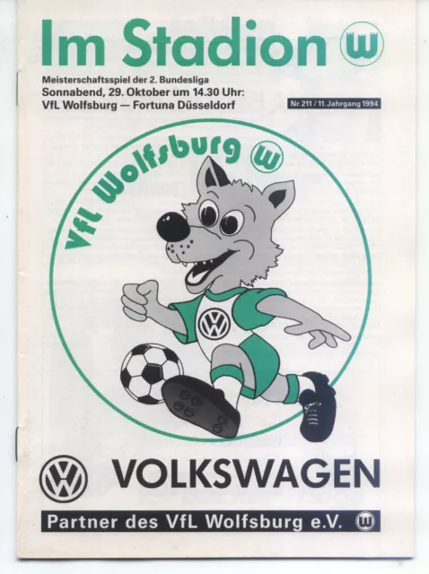 II Bl 94/95 Vfl Wolfsburg - Fortuna Düsseldorf, 29.10.1994, Portrait Mike Lapper