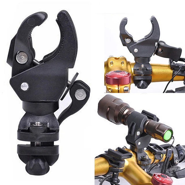 MTB Bicycle Bike Handlebar Mount Bracket Flashlight Torch Clip Holder Clamp HOT