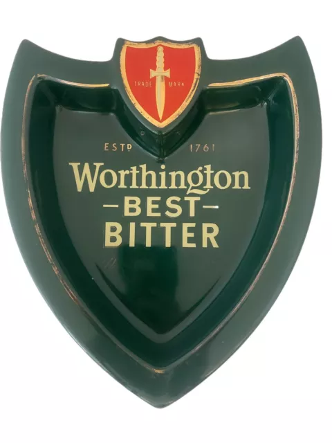 Worthington Bitter Vintage Ceramic Pub Retro Advertising Ashtray FREE POSTAGE