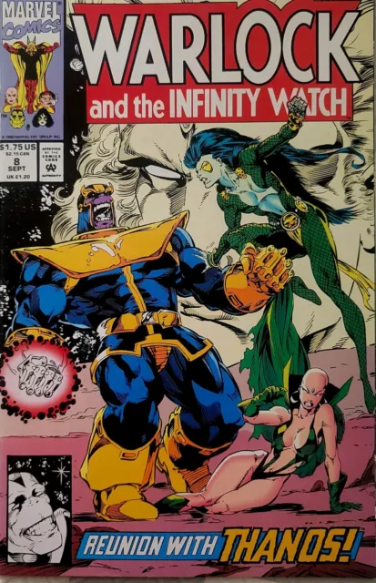 Warlock and the Infinity Watch #8 VF/NM 1992 Marvel Thanos Comic Book