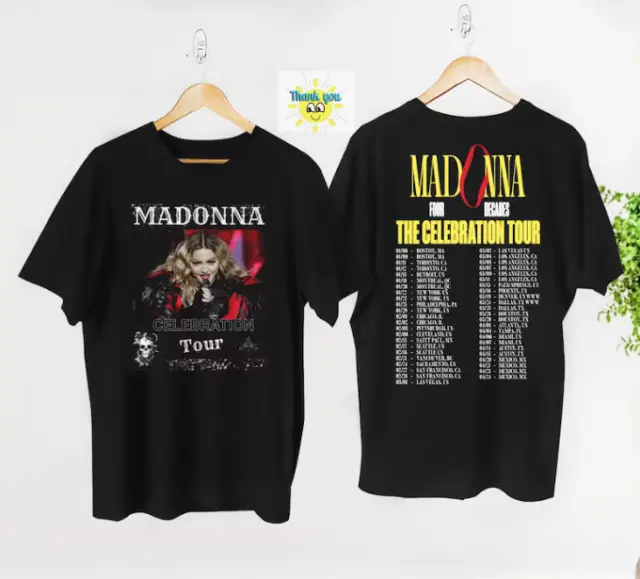 Madonna 2024 Tour T-Shirt Celebration S-3xl Rare Unisex Music Tee Fans Fan Queen