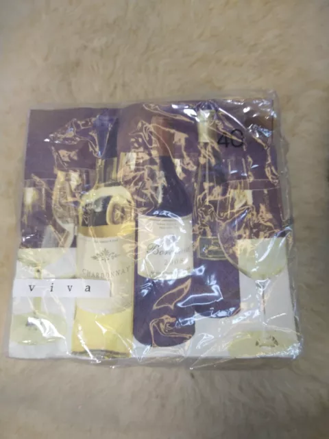 Servilletas De Papel De Calidad De Cóctel/Almuerzo Con Temas De Vino De Gran Tamaño (Paquete De 2) 80 Ct