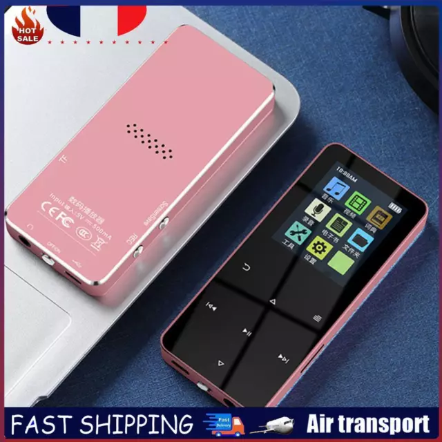 80GB MP3 Student Walkman Bluetooth-Compatible 5.0 Sports MP3 Player(Pink) FR