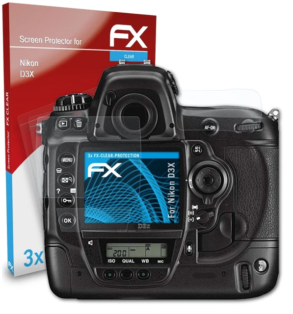 atFoliX 3x Screen Protection Film for Nikon D3X Screen Protector clear