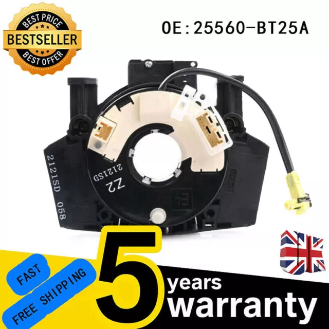 For Nissan Qashqai Airbag Squib Clock Spring Sensor Spiral Cable 1 Plug 06-13 UK