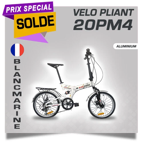 Béquille pour vélo pliant 26 PM4 - VELO PLIANT ET VTT PLIANT BLANC MARINE