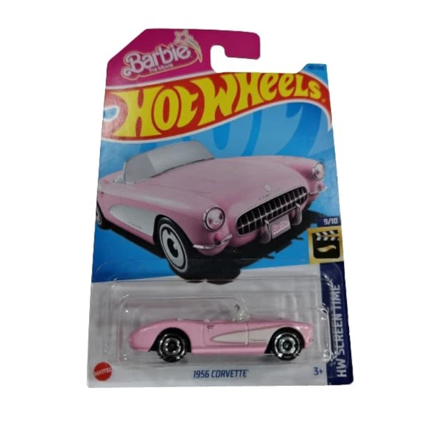 Hot Wheels Barbie Movie 1956 Corvette Diecast Cars - Pack Of 6 Collectible 1:64 Scale Vehicles