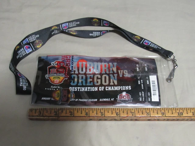2011 BCS Original Ticket Auburn vs. Oregan Football Fiesta Bowl Sec. 421 Seat 12