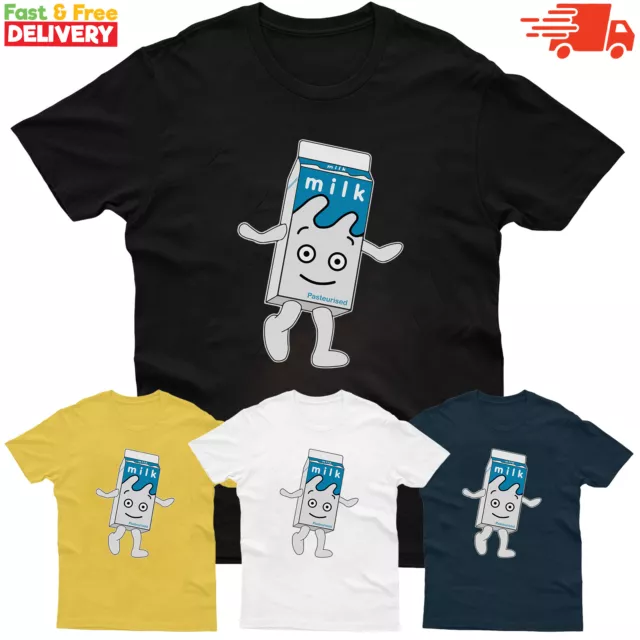 Blur Milk Carton Mens Kids T-Shirt Funny Character Music Coffee & Tv Unisex Tee