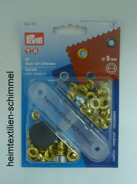 PRYM Ösen mit Scheiben Öse 5mm gold 542411