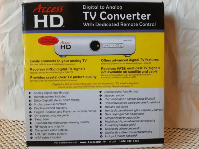 Access HD Digital To Analog TV Converter with Remote Control