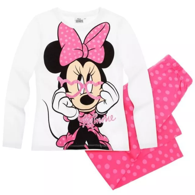 DISNEY pyjama fille 2 pièces MINNIE taille 6 ou 8 ans rose foncé blanc