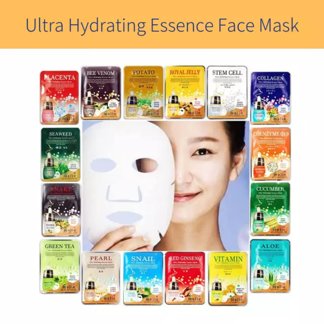 Moisture Essence Face Mask Sheet Collagen Korea Beauty Facial Skin Care