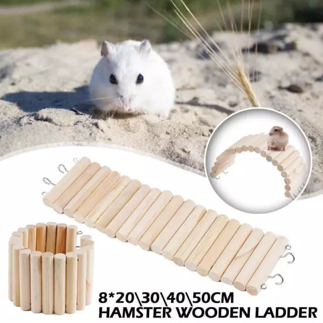 20-50cm Pet Hamster Climbing Soft Ladder Suspension Bridge Birds Toy G7K0 2