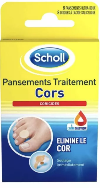 Scholl 8 Pansements médicaux Traitement Cors pieds Coricides