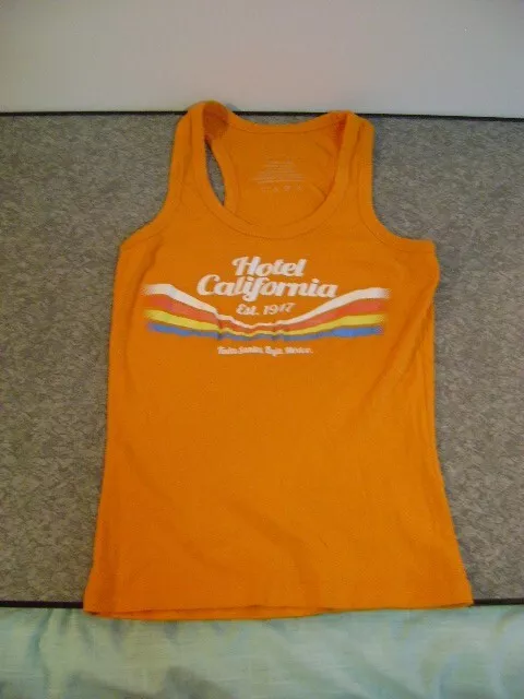 Eagles Hotel California Todos Santos Baja Mexico   Women's M   Orange  Tank Top