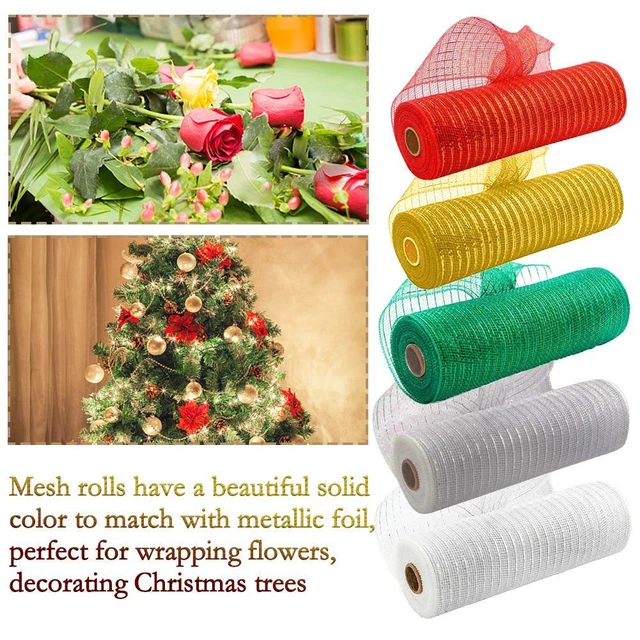 Deco Mesh Rolls 25cm x 10yd Roll - 14colours available H8K1