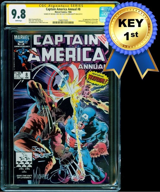 CAPTAIN AMERICA ANNUAL 8 CGC 9.8 SS WHITE PAGES 💎10% OFF w X-MEN 113 120 or 121