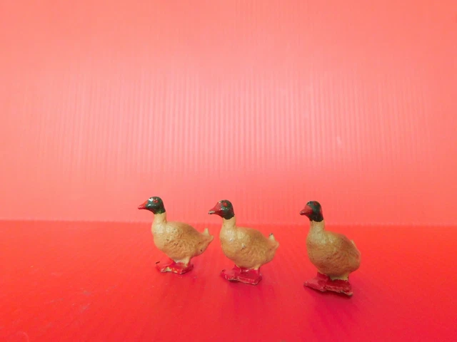 Plomb Creux : Bf /  La Ferme : Bel Ensemble De 3 Canards
