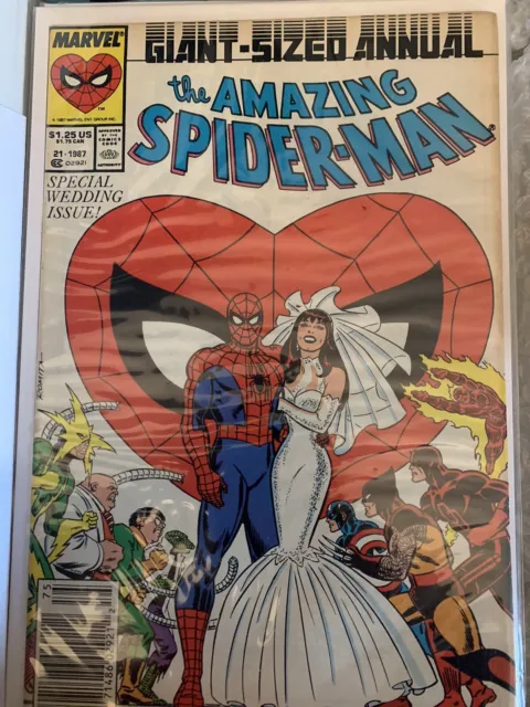 Amazing Spiderman Annual #21 first printing 1987 Marvel Comic Book Spider-man