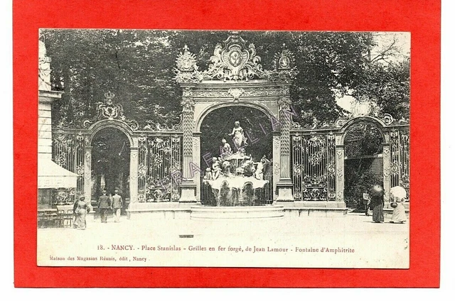 cpa 54 NANCY - Place Stanislas - Fontaine d'Amphitrite (1909)