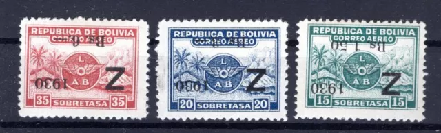 Zeppelin/Airmail Bolivia 185/87K Headstand MH Ca (AA1614