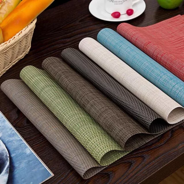 Dining Table Placemat PVC Mat Insulation Tableware Placemats Kitchen Linen