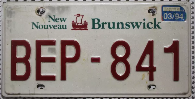Kanada Nummernschild Auto Kennzeichen NEW BRUNSWICK License Plate Canada BEP 841