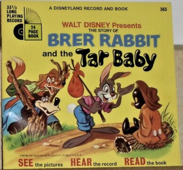 The Story of Brer Rabbit and the Tar Baby Read Along Book & Record Walt Disney