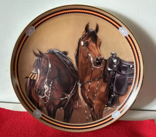 Susie Morton On The Range "TRAILBLAZERS" Horse Plate Numbered Danbury