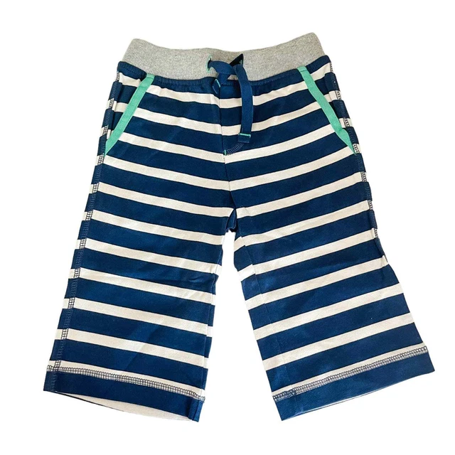 Mini Boden Striped Cropped Pants Navy Toddler Size 5T