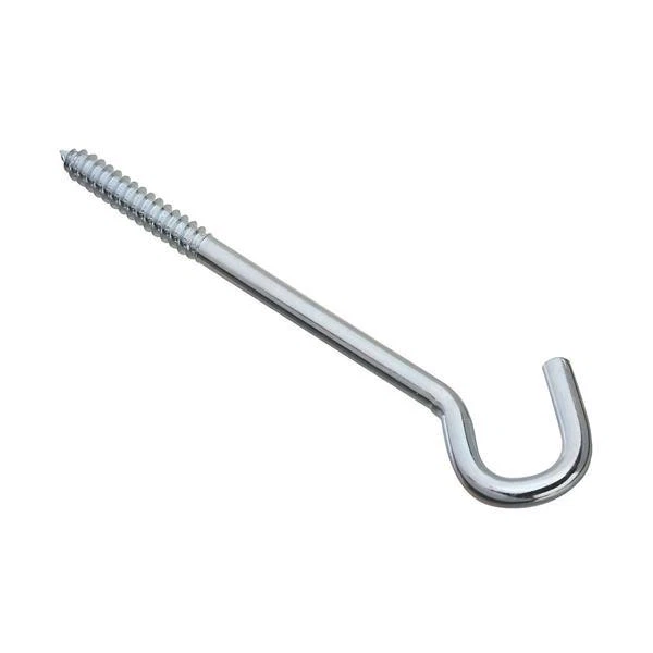 10 Pk Steel Zinc Plated 3/8" Dia X 8" Long X 1" Opening Lag Screw Hook N220897