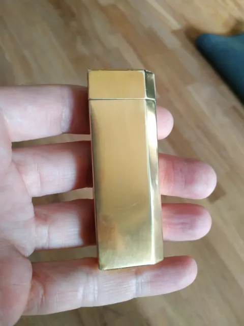 Cartier rare vintage lighter 5 faces model gold plated in working condition