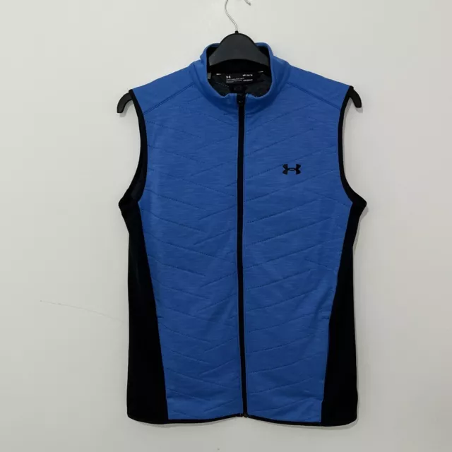 Gilet da golf Under Armour Gilet da uomo piccolo blu nero Coldgear scalda corpo a piedi