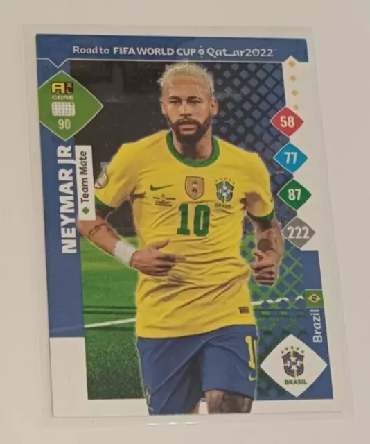 Carte Card Carta NEYMAR JR Brazil PANINI ADRENALYN ROAD TO WORLD CUP QATAR 2022